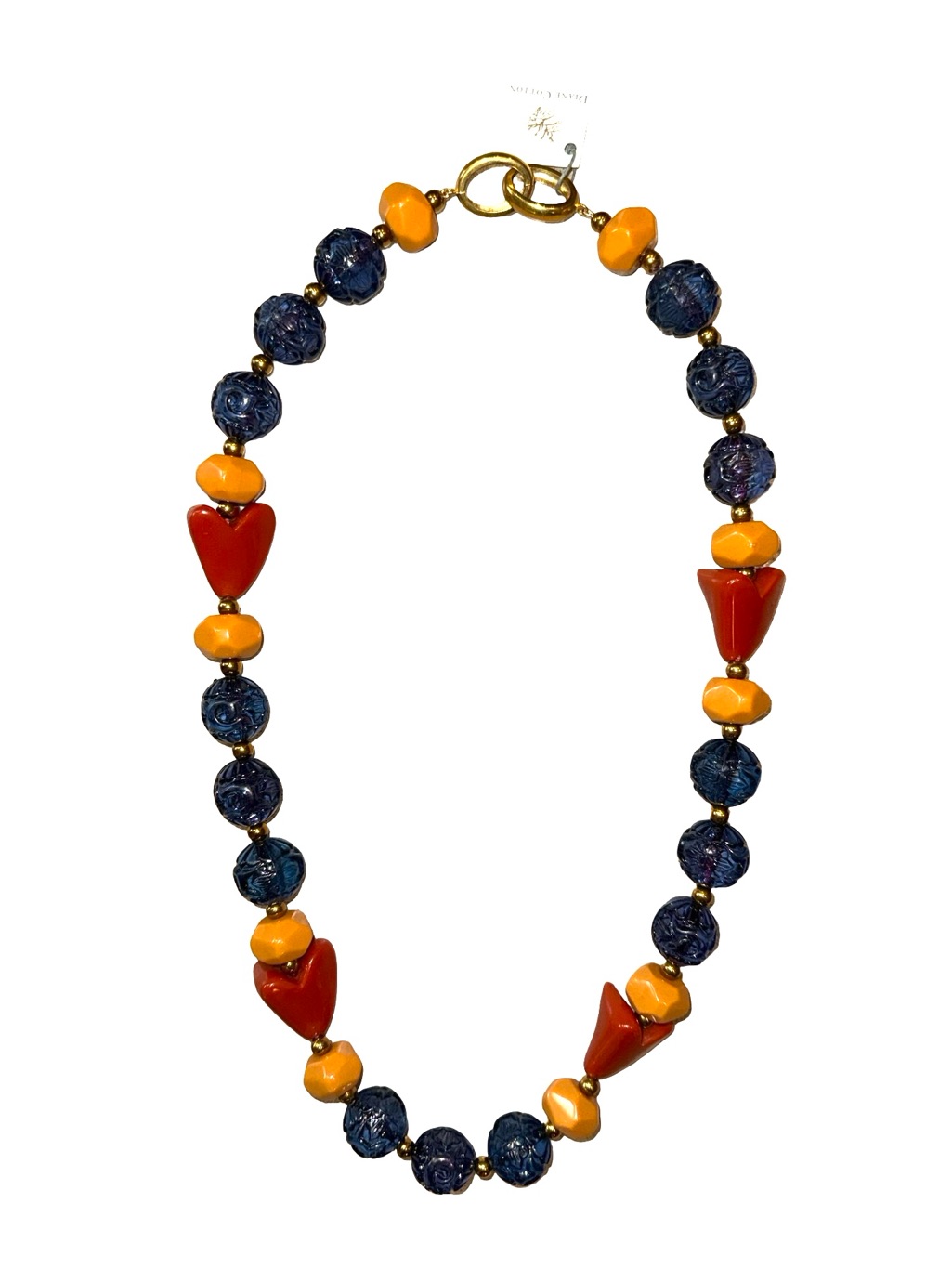 Diane Cotton Vintage Lucite Necklace Nwt